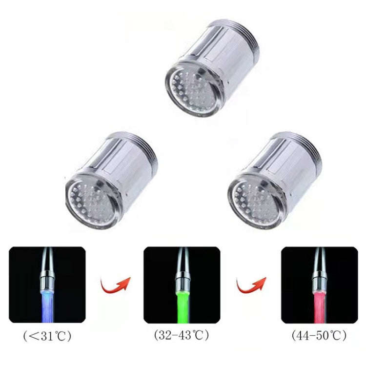 LED Faucet Color Changing Luminous Faucet, Specification: Temperature Control Three Colors, Tempe...