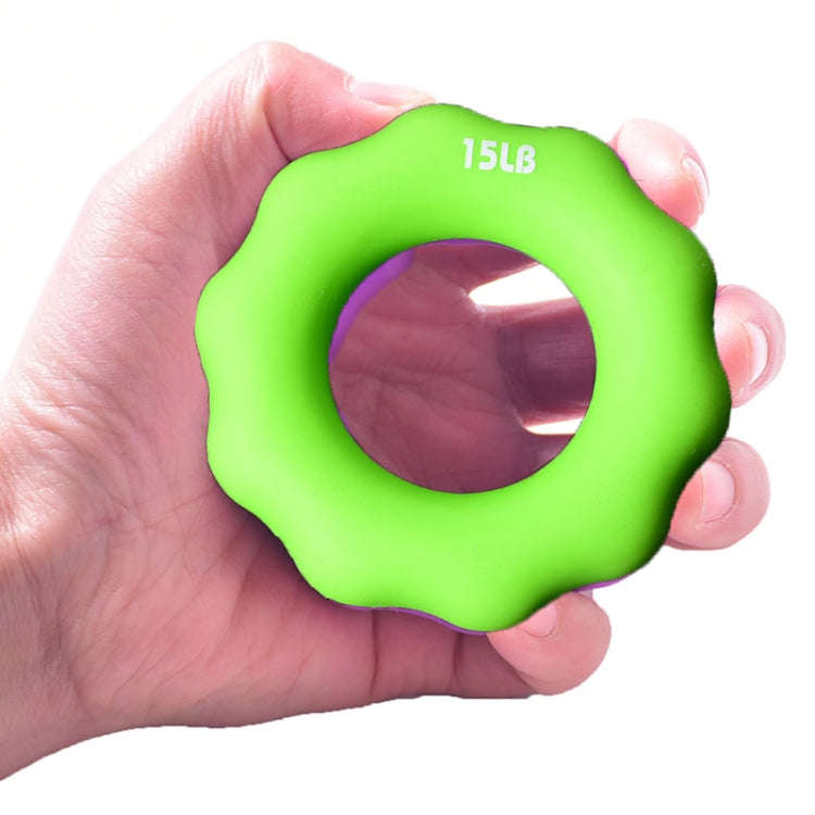 Silicone Finger Marks Grip Device Finger Exercise Grip Ring, Specification: 15LB (Green), 15LB (G...
