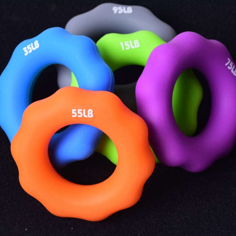 Silicone Finger Marks Grip Device Finger Exercise Grip Ring, Specification: 15LB (Green), 15LB (G...