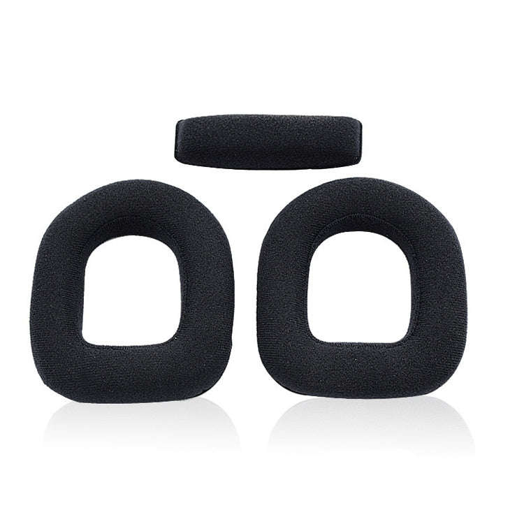 2 PCS Gaming Headset Sponge Protective Case, Flannel Earmuffs for Logitech A10, Head Beam for Log...