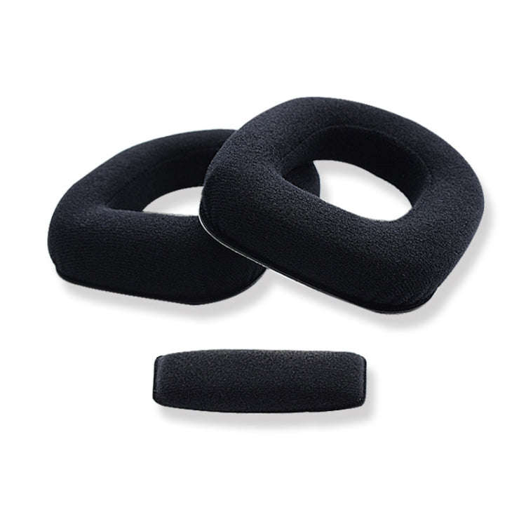 2 PCS Gaming Headset Sponge Protective Case, Flannel Earmuffs for Logitech A10, Head Beam for Log...