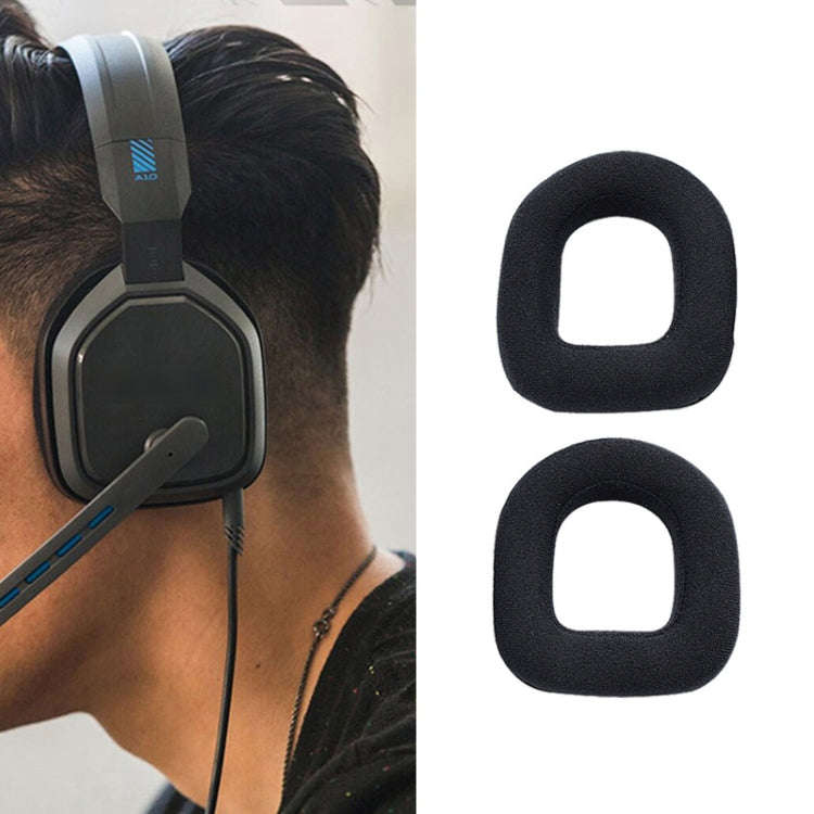 2 PCS Gaming Headset Sponge Protective Case, Flannel Earmuffs for Logitech A10, Head Beam for Log...