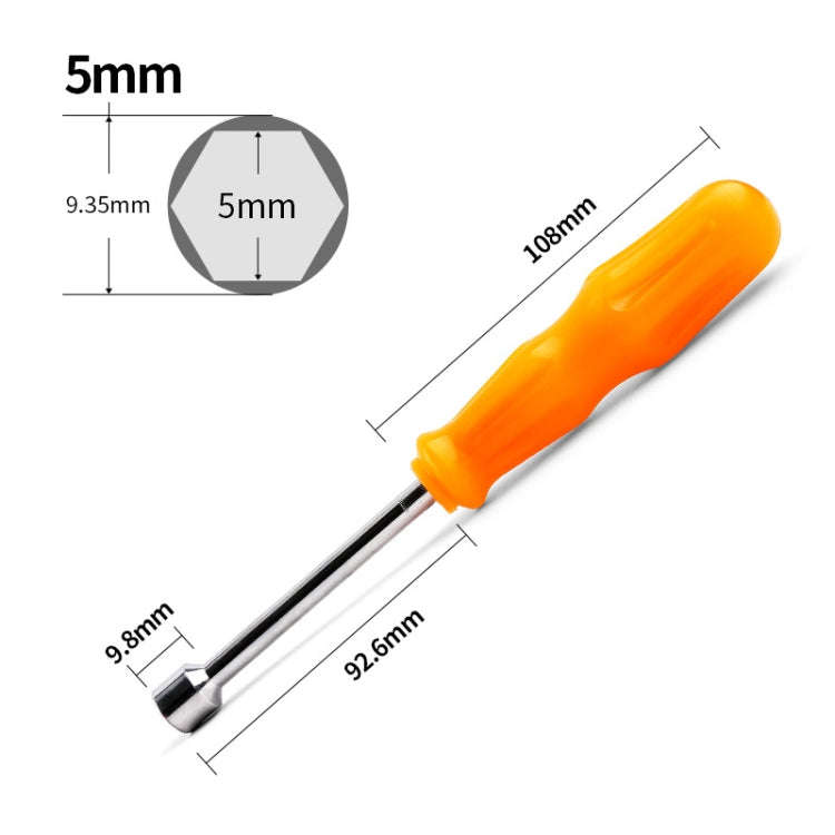 4 PCS Hexagon Socket Manual Wrench Screw, 5mm, 5.5mm, 6mm, 7mm, 8mm, 9mm, 10mm