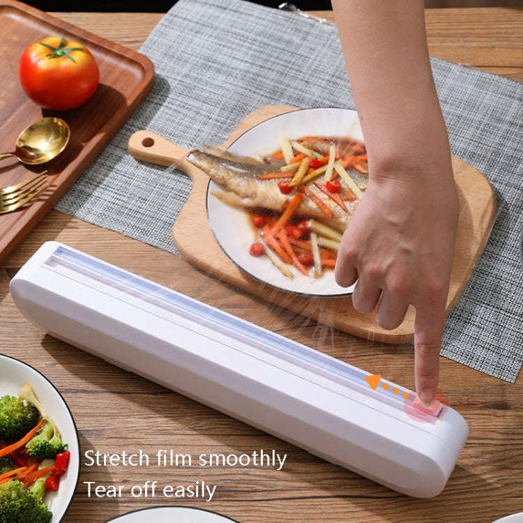 Suction Cup Type Cling Film Cutter Household Plastic Wrap Adjustable Storage Cutting Box, Suction...