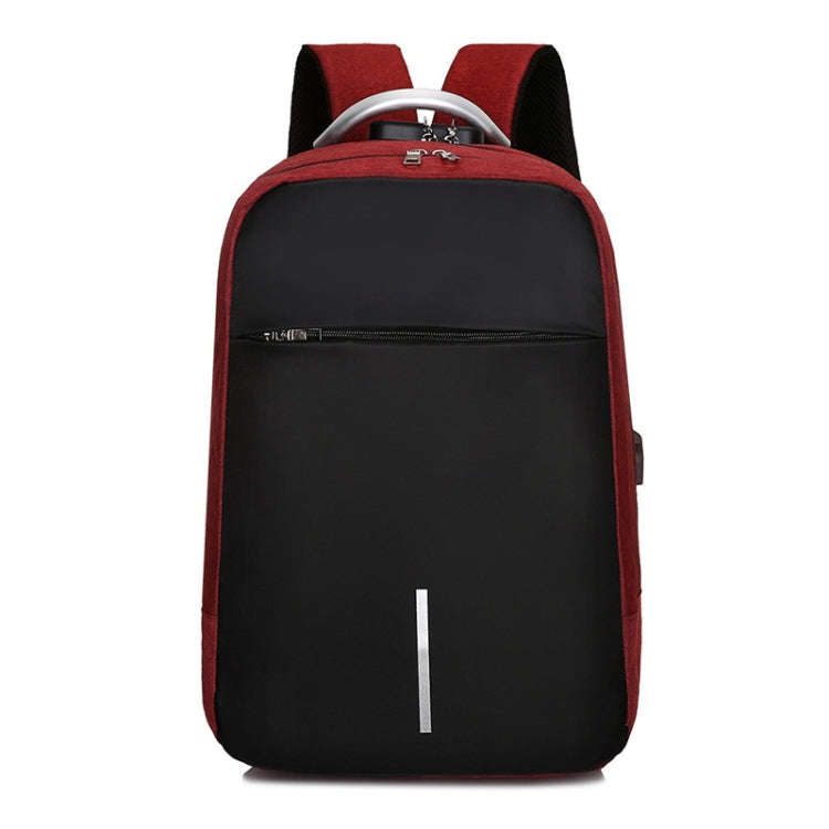 Men Password Lock Backpack Business Casual Anti-Theft Computer Bag With External USB Port, 16 inc...