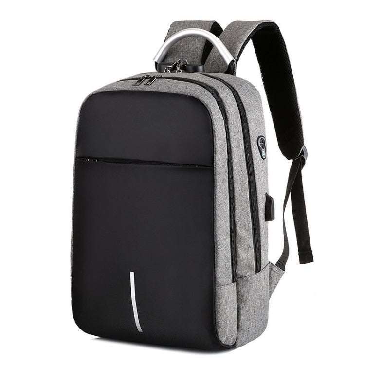 Men Password Lock Backpack Business Casual Anti-Theft Computer Bag With External USB Port, 16 inc...