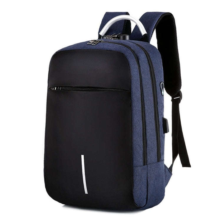 Men Password Lock Backpack Business Casual Anti-Theft Computer Bag With External USB Port, 16 inc...