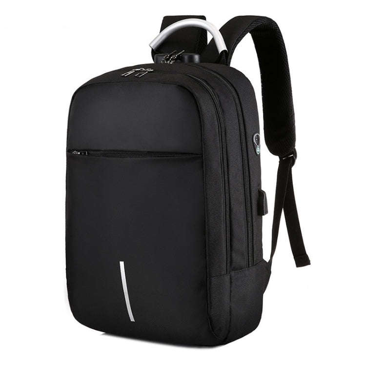 Men Password Lock Backpack Business Casual Anti-Theft Computer Bag With External USB Port, 16 inc...