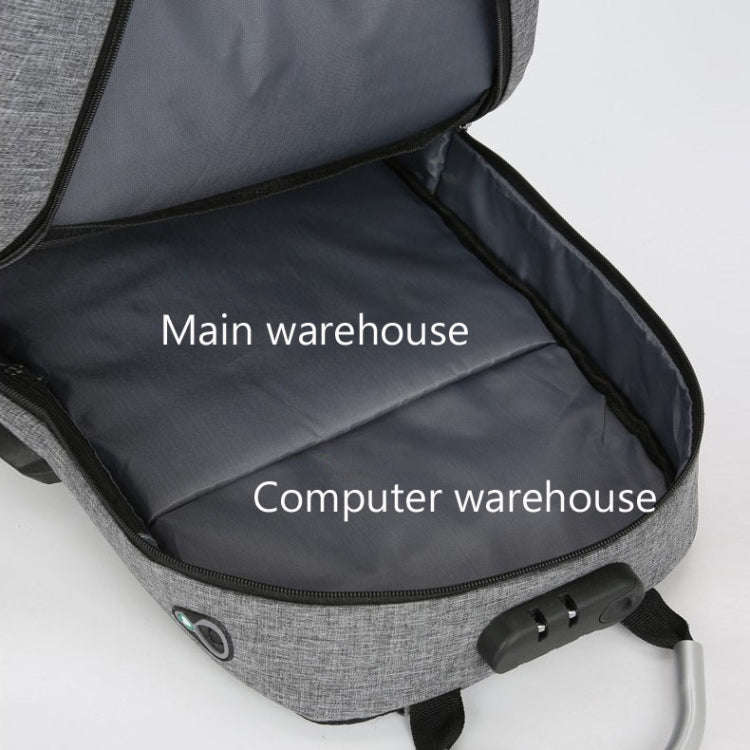 Men Password Lock Backpack Business Casual Anti-Theft Computer Bag With External USB Port, 16 inc...