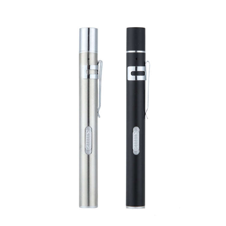 Flashlight Pupil Pen Light Yellow White Dual Light Source Dental Light LED Stainless Steel Mornin...