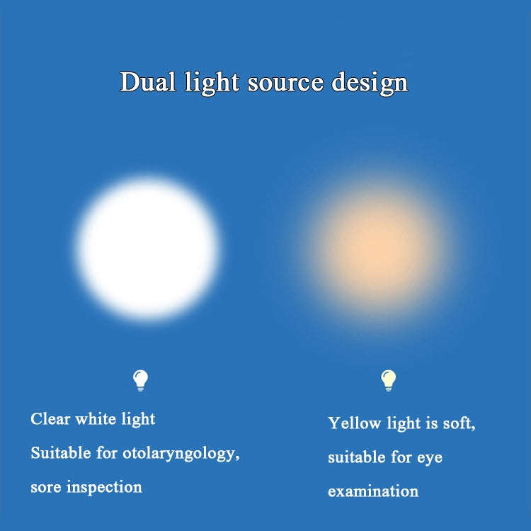 Flashlight Pupil Pen Light Yellow White Dual Light Source Dental Light LED Stainless Steel Mornin...