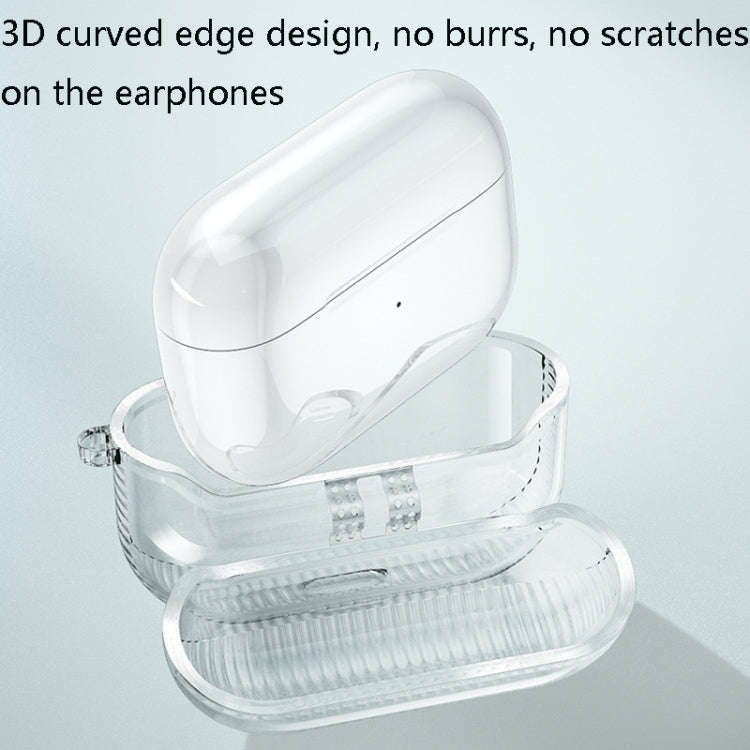 2 PCS Earphone Protective Cover TPU Airbag Transparent Protective Shell For AirPods Pro, Transpar...