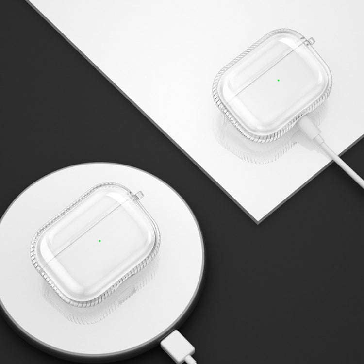 2 PCS Earphone Protective Cover TPU Airbag Transparent Protective Shell For AirPods Pro, Transpar...