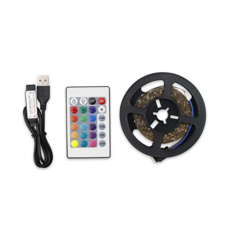 LED Light Strip 16 Color Remote Control RGB Light Belt USB Symphony Neon Decorative Soft Light Ba...