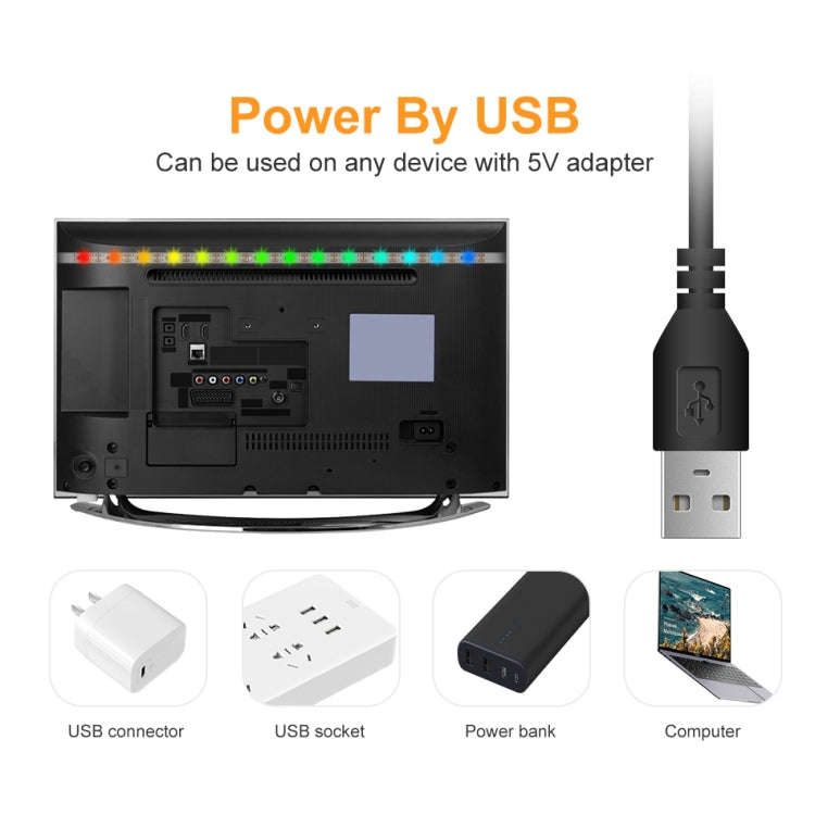 LED Light Strip 16 Color Remote Control RGB Light Belt USB Symphony Neon Decorative Soft Light Ba...