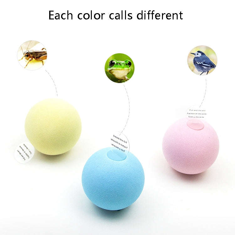 3pcs Funny Cat Toy Ball Simulation Animal Vocal Ball, EVA Material