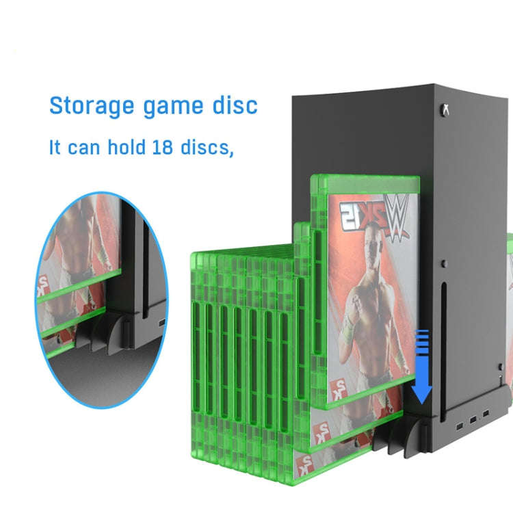 JYS X133 Multi-Function Cooling Base + Game Disc Storage For XBOX Series X Host, JYS X133