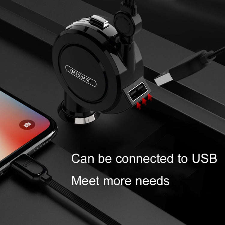 Oatsbasf 3 in 1 Multifunctional Car Charger Data Cable, 1MRed