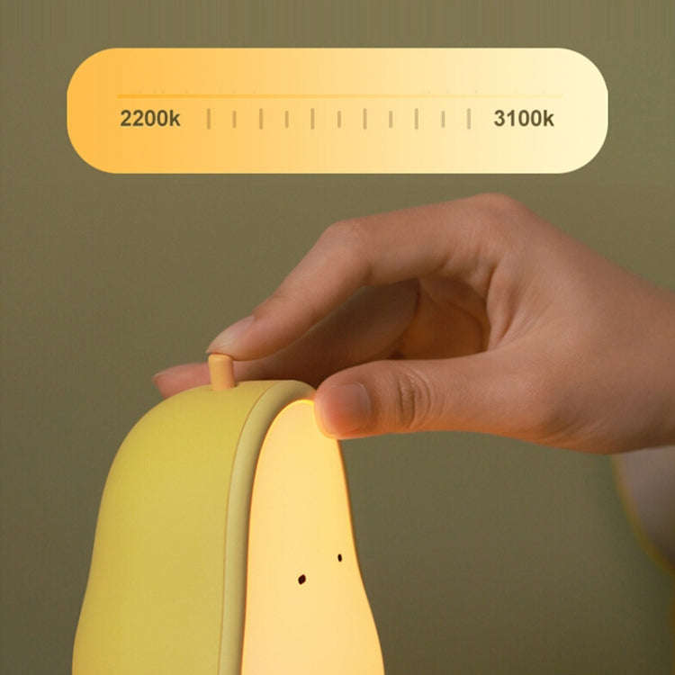 Pear Shape Night Light Silicone Soft Bedroom Warm Light LED Night Light, Pear Shape