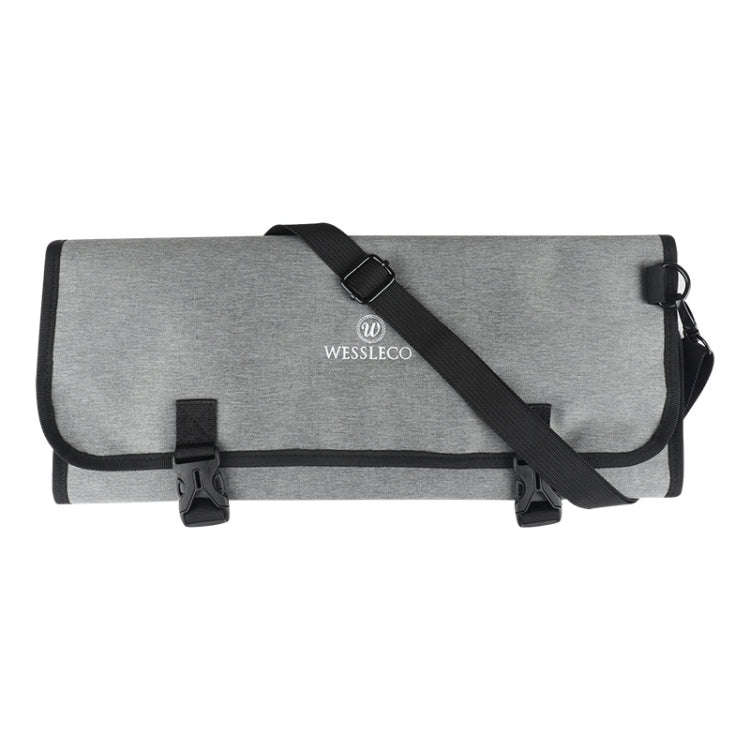 WESSLECO Chef Knife Tool Storage Bag Oxford Cloth Knife Bag, WESSLECO Gray