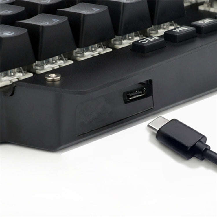 K700 44 Keys RGB Luminous Switchable Axis Gaming One-Handed Keyboard, Cable Length: 1m, Blue Shaf...