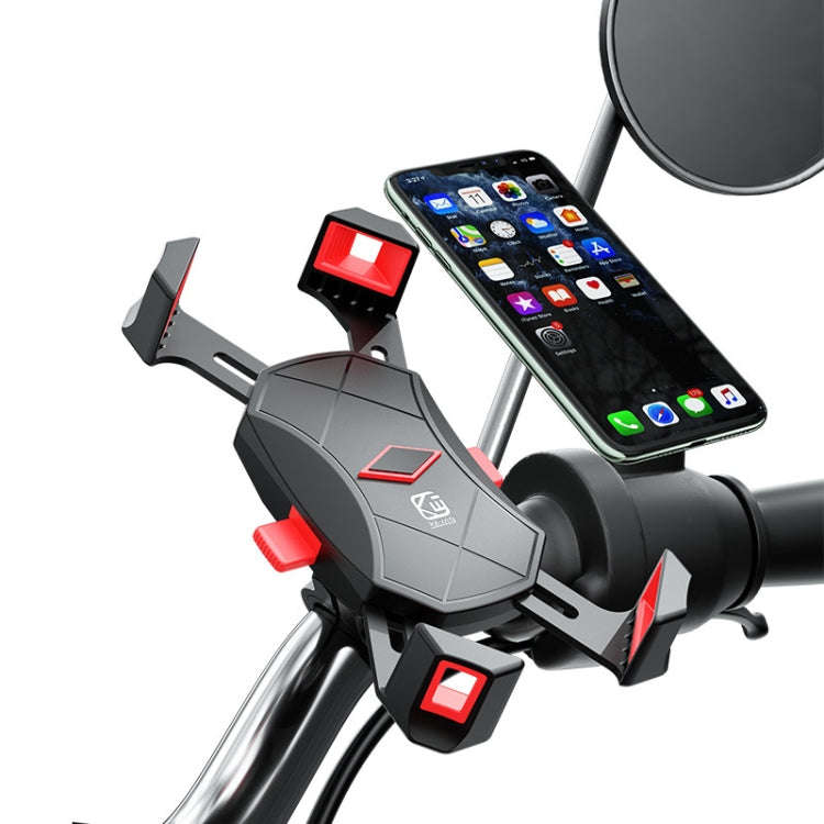 Kewig Reflection To Fall Shockproof Bicycle Bracket Motorcycle Four-Claw Mobile Phone Holder, M113-A