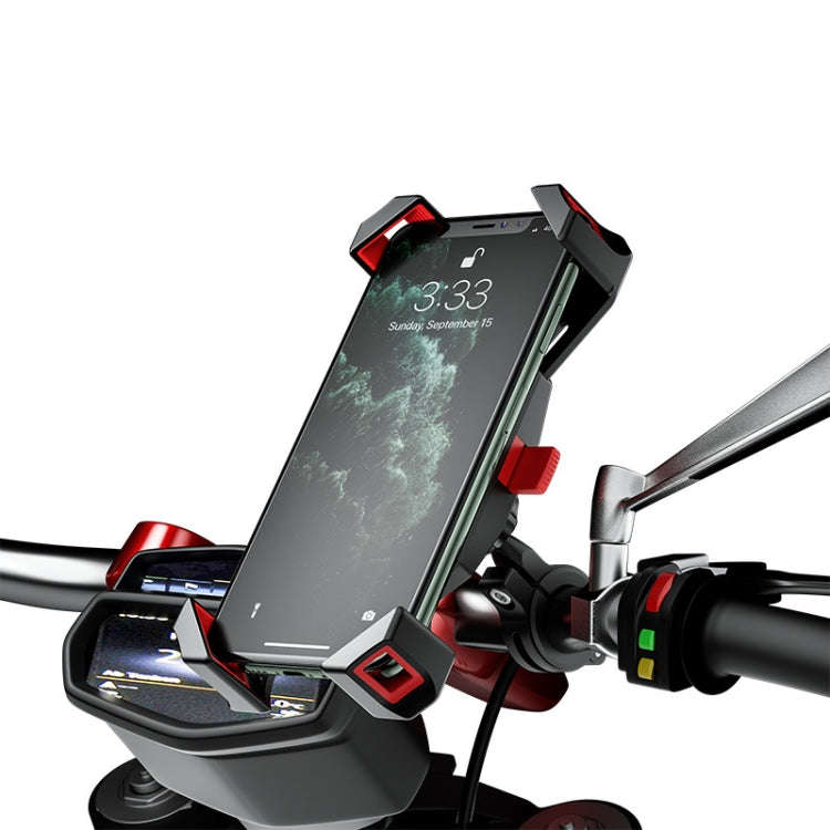 Kewig Reflection To Fall Shockproof Bicycle Bracket Motorcycle Four-Claw Mobile Phone Holder, M113-A