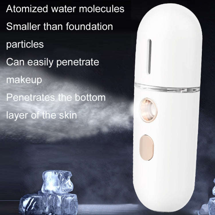 Portable Rechargeable Water Replenishing Device Beauty Humidifying Sprayer, Colour: No. 4 White, ...
