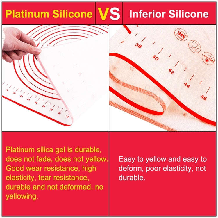 60 x 80cm Thickened Teflon Non-Stick Mat Silicone Kneading Baking Non-Slip Mat, 26 x 29cm, 30 x 4...