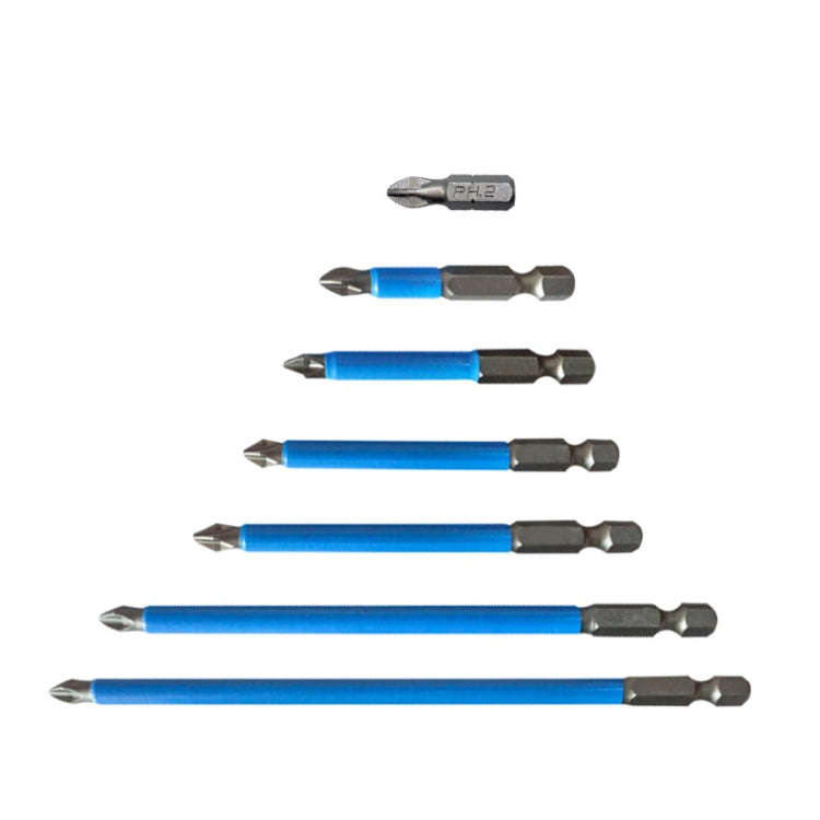 7PCS/set PH2 Strong Magnetic Hand Drill Screwdriver Mouth Anti-Slip Screwdriver Bit, 7PCS/set PH2...