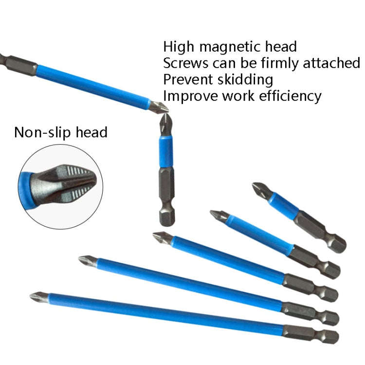 7PCS/set PH2 Strong Magnetic Hand Drill Screwdriver Mouth Anti-Slip Screwdriver Bit, 7PCS/set PH2...