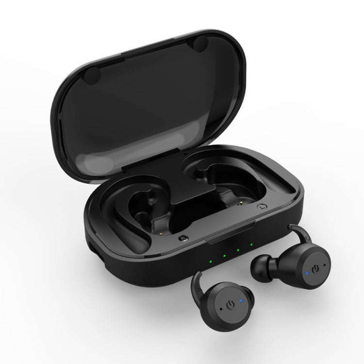 BE1032 Ear-mounted Waterproof Sports TWS Wireless Bluetooth Earphone, Black, Fluorescent Green, R...