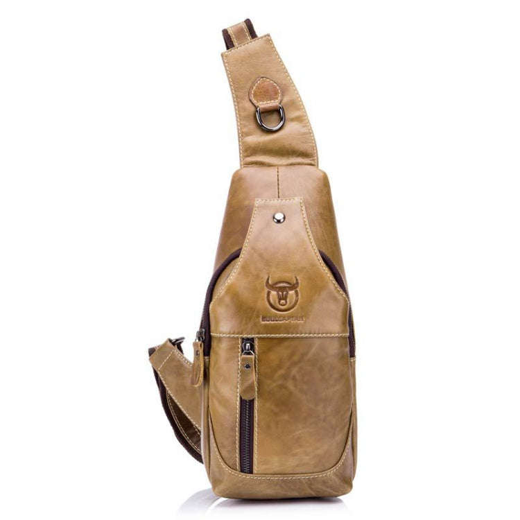 BULL CAPTAIN 019 Retro Men Leather Crossbody Shoulder Bag First-Layer Cowhide Chest Bag, Colour: ...
