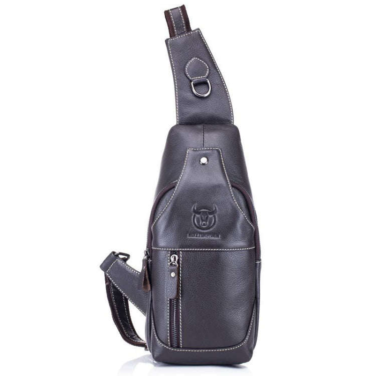 BULL CAPTAIN 019 Retro Men Leather Crossbody Shoulder Bag First-Layer Cowhide Chest Bag, Colour: ...