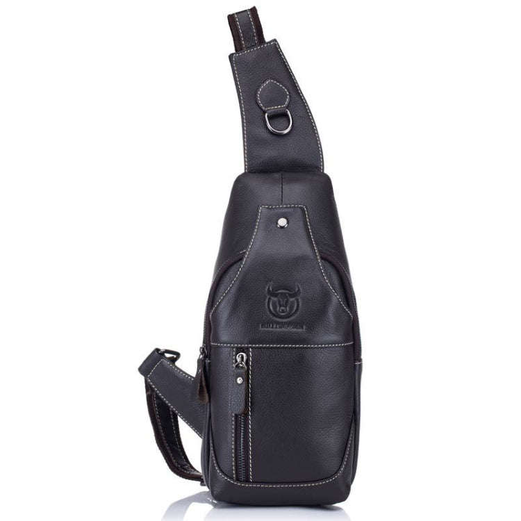 BULL CAPTAIN 019 Retro Men Leather Crossbody Shoulder Bag First-Layer Cowhide Chest Bag, Colour: ...