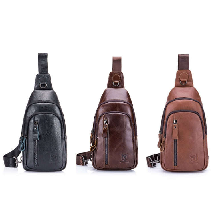 BUFF CAPTAIN 100 Men Leather Crossbody Shoulder Bag First-Layer Cowhide Multi-Function Sports Cas...