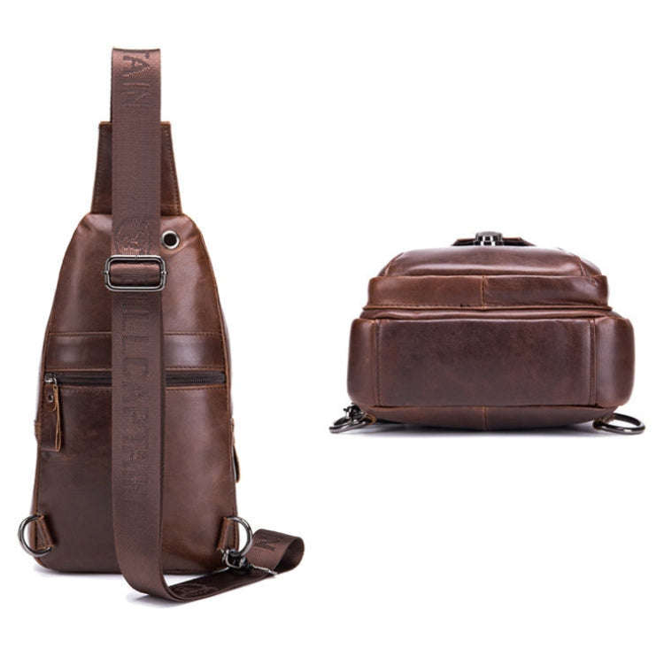 BUFF CAPTAIN 110 Men Leather Shoulder Bag First-Layer Cowhide Leather Multi-Function Chest Bag