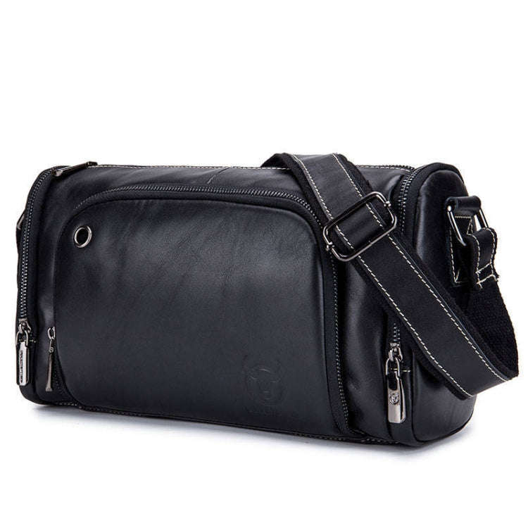 BUFF CAPTAIN HKDJB--001 First-Layer Cowhide Shoulder Messenger Bag Sports Men Leather Bag, Dark B...