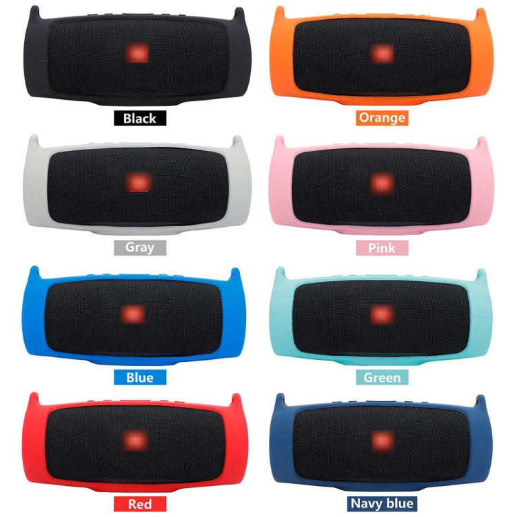 For JBL Charge 4 Bluetooth Speaker Portable Silicone Protective Cover with Shoulder Strap & Carab...