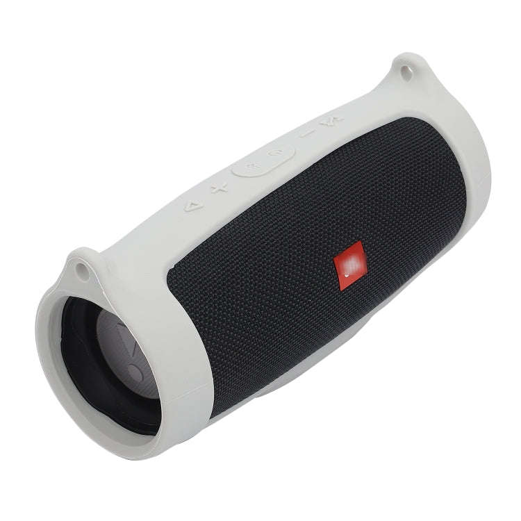 For JBL Charge 4 Bluetooth Speaker Portable Silicone Protective Cover with Shoulder Strap & Carab...