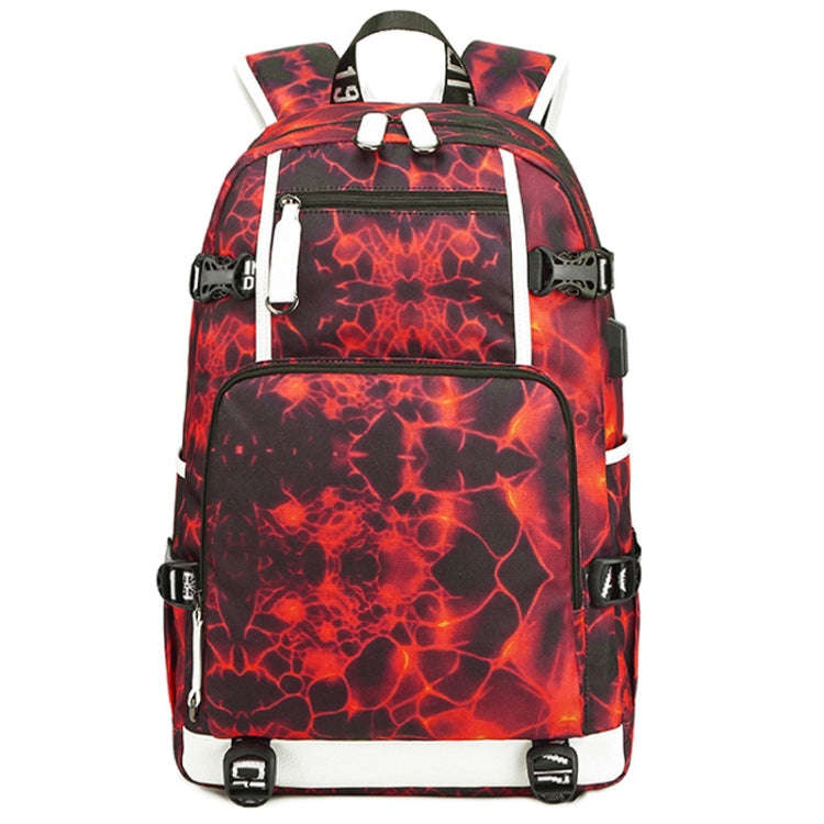 6101-5 Printed Backpack Large Capacity Computer Backpack Waterproof Student School Bag, Print Col...