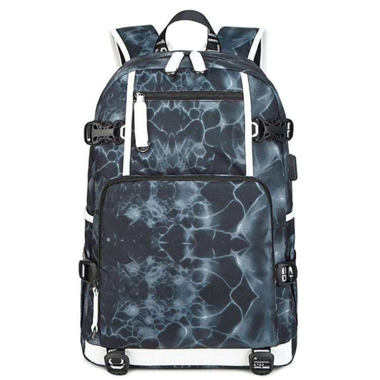 6101-5 Printed Backpack Large Capacity Computer Backpack Waterproof Student School Bag, Print Col...