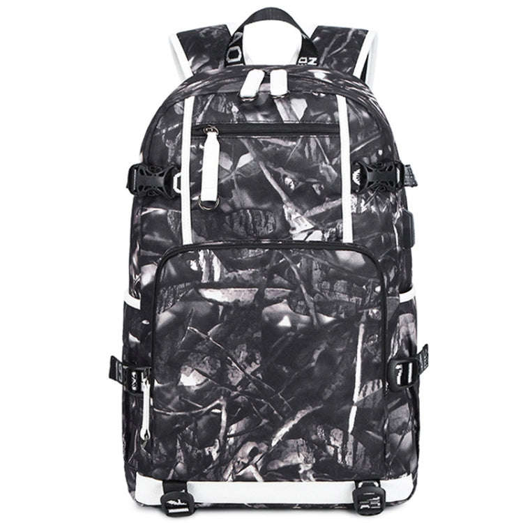 6101-5 Printed Backpack Large Capacity Computer Backpack Waterproof Student School Bag, Print Col...