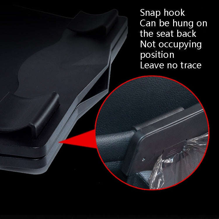 Car Trash Can Car Chair Back Hanging Storage Box Hidden Folding Storage Bag With LED Light, Black...