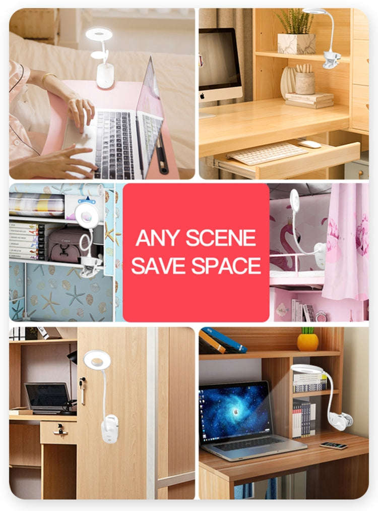 YAGE YG-8102 2W 18LEDs Touch Switch 3-Level Dimming Clip Desk Lamp Eye Protection LED Light