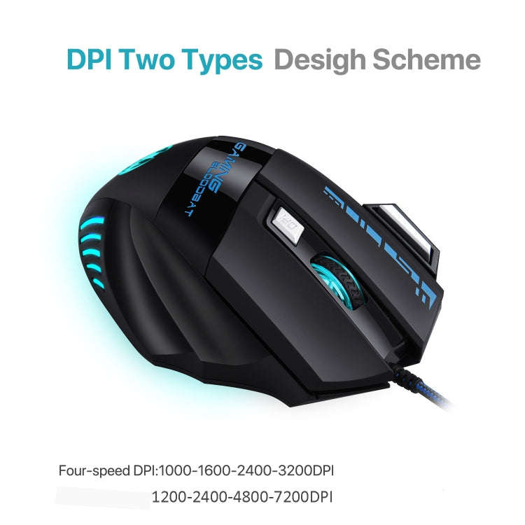 GAMING BLOODBAT GM02 7 Keys USB Wired Optoelectronics Game Mouse Digital Respiratory Lights Mouse