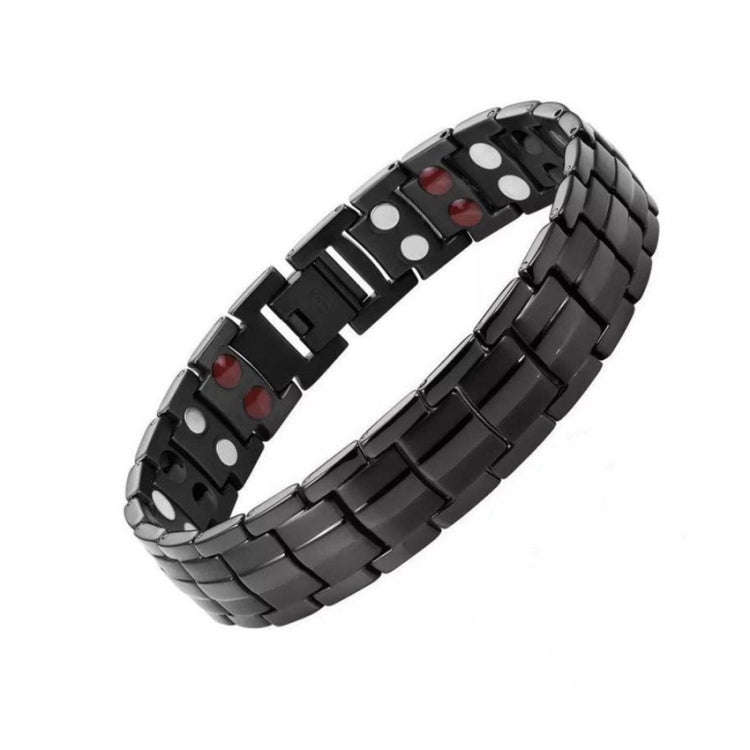 Double Row Magnet Magnetic Therapy Bracelet For Men, Colour: Bronze Full Magnet, Black, White, Go...