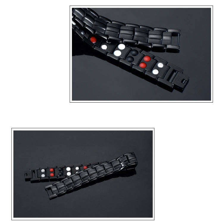 Double Row Magnet Magnetic Therapy Bracelet For Men, Colour: Bronze Full Magnet, Black, White, Go...
