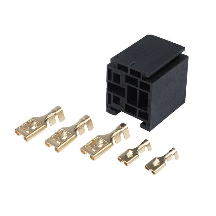 20 Sets D2K5PS 5-pin Automotive Plastic Handle Relay Socket with Terminal, D2K5PS
