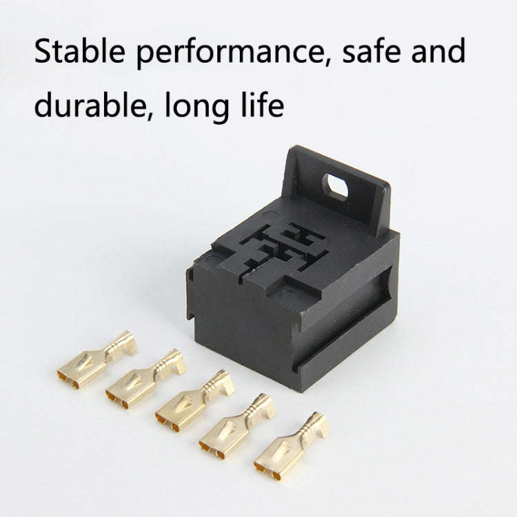 20 Sets D2K5PS 5-pin Automotive Plastic Handle Relay Socket with Terminal, D2K5PS